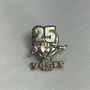 Ford Mustang 25 Years - Silver Tone -  Lapel Pin/Tie tac